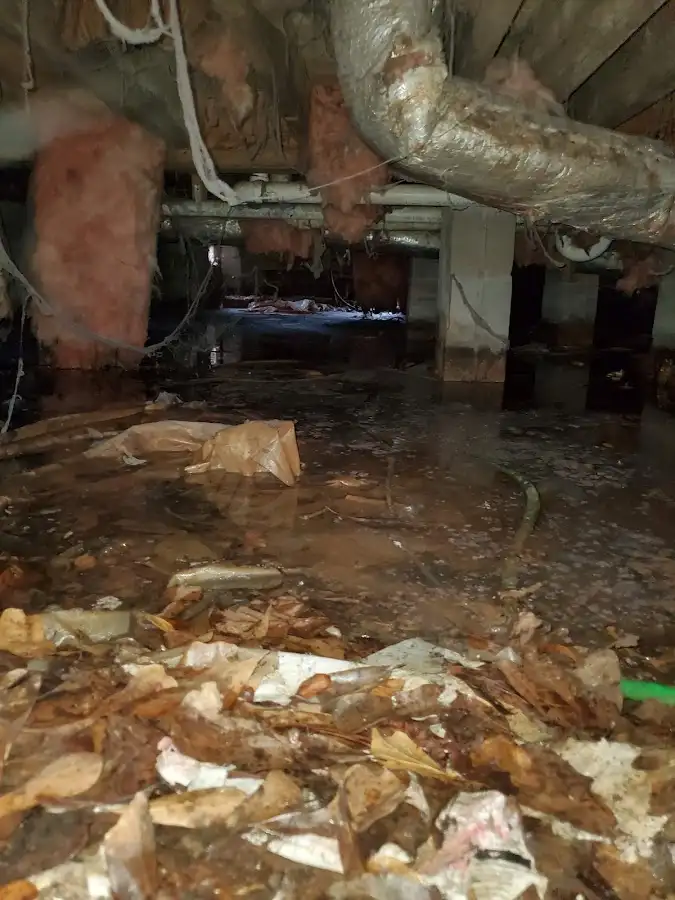 Crawl space flood assessment for Commercial Water Damage Restoration in College Park